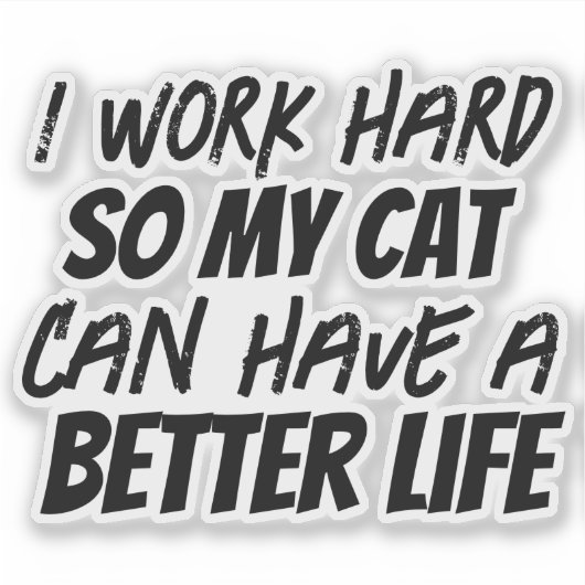 Ik werk hard sticker (Voorkant)