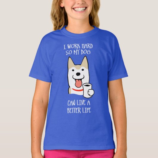 Ik werk hard t-shirt (Voorkant)