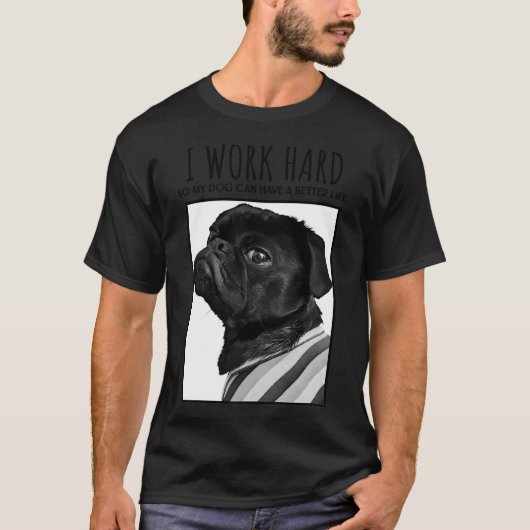 Ik werk hard t-shirt (Voorkant)