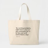 Ik werk hard T-Shirt Canvas tas (Voorkant)