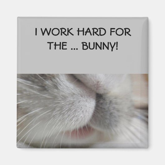 Ik werk hard voor de bunny Magnet (Voorkant)