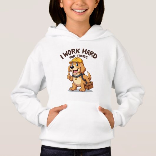 Ik werk hard voor Grappige Golden Retriever (Voorkant)