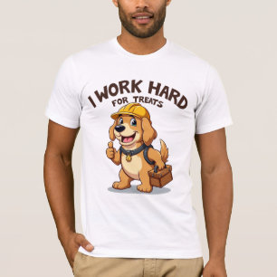 Ik werk hard voor Grappige Golden Retriever T-shirt