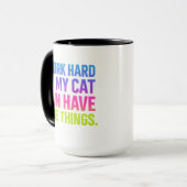 Ik Werk Hard Voor Mijn Kat Mok (Voorkant links)