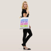 Ik Werk Hard Voor Mijn Kat Tote Bag (Op model)