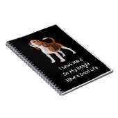 Ik werk hard, zodat mijn Beagle een goed leven hee Notitieboek (Rechterzijde)