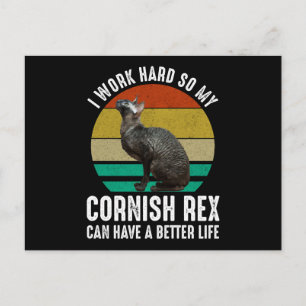 Ik Werk Hard Zodat Mijn Cornish Rex Een Beter Leve Briefkaart