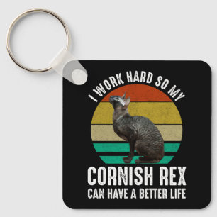 Ik Werk Hard Zodat Mijn Cornish Rex Een Beter Leve Sleutelhanger