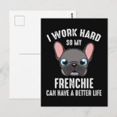 Ik werk hard zodat mijn frank een beter leven kan  briefkaart (Voorkant / Achterkant)