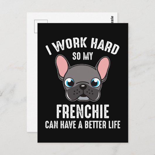 Ik werk hard zodat mijn frank een beter leven kan  briefkaart (Voorkant / Achterkant)