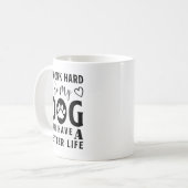 Ik werk hard zodat mijn hond een beter leven kan h koffiemok (Voorkant links)