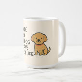 Ik werk hard zodat mijn hond een beter leven kan h koffiemok (Voorkant rechts)