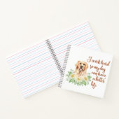 Ik werk hard zodat mijn hond een beter leven kan h notitieboek (Binnen)