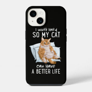 Ik Werk Hard Zodat Mijn Kat Een Beter Leven Kan He iPhone 14 Hoesje