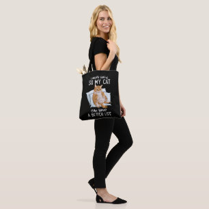 Ik Werk Hard Zodat Mijn Kat Een Beter Leven Kan He Tote Bag