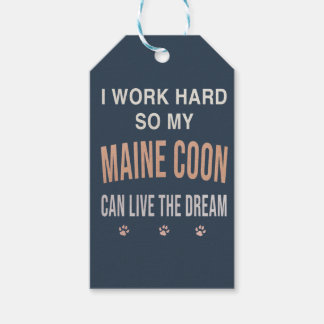 Ik Werk Hard Zodat Mijn Maine Coon Kan Dromen Cadeaulabel