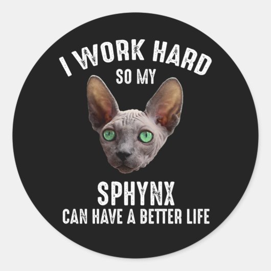 Ik werk hard, zodat mijn slokdarm een beter leven ronde sticker (Voorkant)