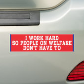 Ik werk harde Bumpersticker (Op auto)