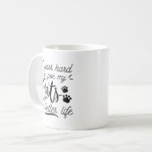 Ik werk harde katten koffiemok (Voorkant links)