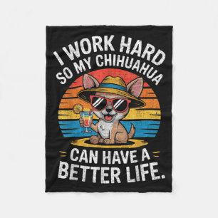 Ik Werk Hardt Zodat Mijn Chihuahua Hond Een Beter Fleece Deken
