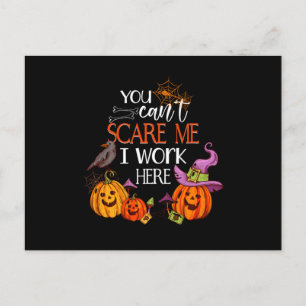 Ik werk hier met Pumpkin Halloween Trick or treat  Briefkaart