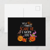 Ik werk hier met Pumpkin Halloween Trick or treat  Briefkaart (Voorkant / Achterkant)