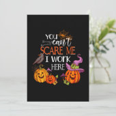 Ik werk hier met Pumpkin Halloween Trick or treat  Kaart (Staand voorkant)