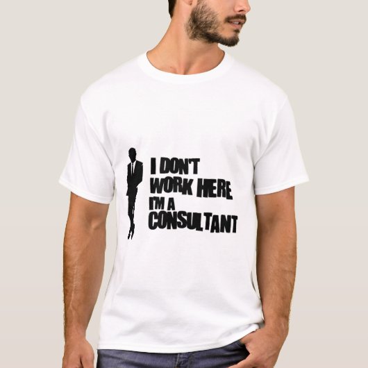 Ik werk hier niet t-shirt (Voorkant)