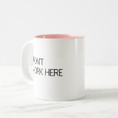 Ik werk hier niet tweekleurige koffiemok (Voorkant links)