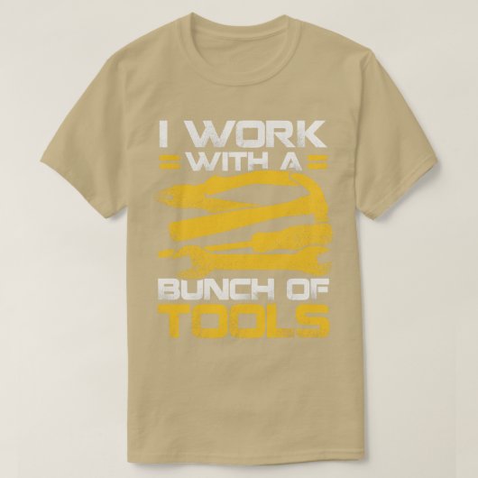 Ik werk met een bundel tools t-shirt (Design voorkant)