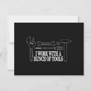 Ik werk met een heleboel gereedschappen - Funny Co Briefkaart