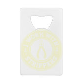 Ik werk met strippers #USAPatriotGraphics © Creditkaart Flessenopener (Achterkant)