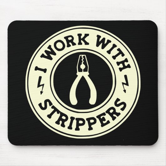 Ik werk met strippers #USAPatriotGraphics © Muismat (Voorkant)