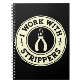 Ik werk met strippers #USAPatriotGraphics © Notitieboek (Voorkant)