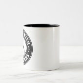 Ik werk met strippers #USAPatriotGraphics © Tweekleurige Koffiemok (Center)