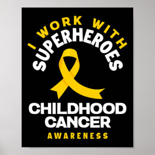 Ik werk met superhelden, verpleegster, oncoloog ki poster