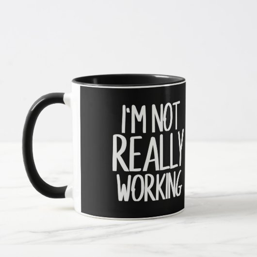 Ik werk niet echt in de mok (Links)