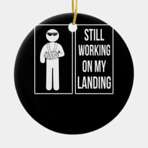 Ik werk nog steeds aan mijn landingsbroekarm. keramisch ornament