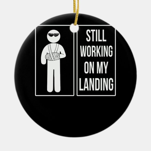 Ik werk nog steeds aan mijn landingsbroekarm. keramisch ornament (Voorkant)