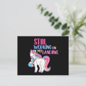 Ik werk nog steeds aan mijn landingsdodelijk wond briefkaart (Staand voorkant)