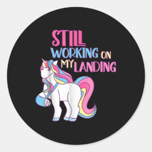 Ik werk nog steeds aan mijn landingsdodelijk wond ronde sticker