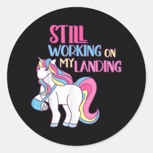 Ik werk nog steeds aan mijn landingsdodelijk wond ronde sticker