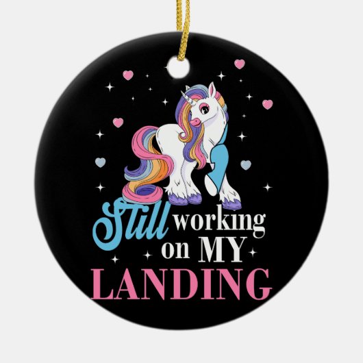 Ik werk nog steeds aan mijn landingsschade, gebrok keramisch ornament (Voorkant)