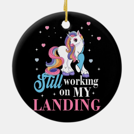 Ik werk nog steeds aan mijn landingsschade, gebrok keramisch ornament (Achterkant)