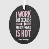 Ik werk omdat mijn vriend niet grappig is ornament (voorkant)