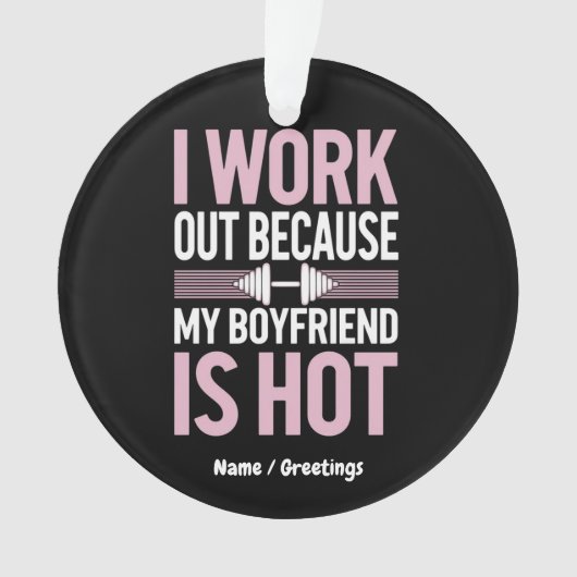 Ik werk omdat mijn vriend niet grappig is ornament (voorkant)