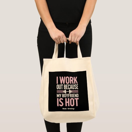 Ik werk omdat mijn vriend niet grappig is tote bag (Voorkant (product))