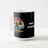 Ik werk omdat mijn Vriendin niet leuk is Koffiemok (Voorkant links)