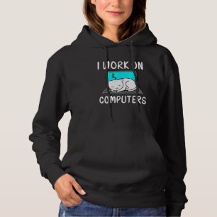 Ik werk op computers CAT - CAT Accessoires stateme Hoodie