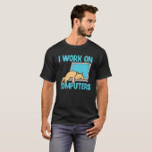 Ik werk op computers CAT Programmer Co T-shirt (Voorkant volledig)